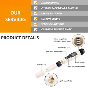 Caneta Testadora de Qualidade da Água J&R Multifuncional <span class=keywords><strong>PH</strong></span> ORP H2 Temperatura Concentração de Íons de Hidrogênio 4 em <span class=keywords><strong>1</strong></span> Medidor de <span class=keywords><strong>PH</strong></span> - Product Image 6