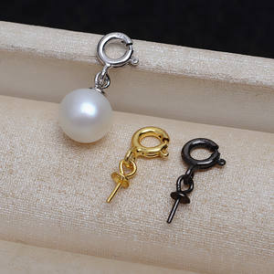 S925 Silver Pendant Accessories 5-13 Empty <b>Holder</b> 4229 Universal Buckle DIY Hanging Bead <b>Plate</b> Spring Buckle for Jewelry - Product Image 1