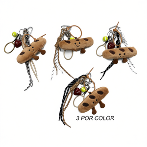 Portachiavi con Ciondolo a Forma di Pane Lungo e Sottile, Charm alla Moda, 3 Colori per Confezione, 600 Pezzi in Scatola - Product Image 3