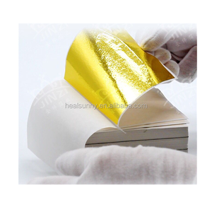 ราคาโรงงานแท้ 99% จัดส่งรวดเร็ว 100 ใบ ทองคําเปลว 24k ผิวหน้างาม ทองคํา - Product Image 5
