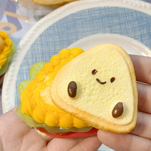 QYS Custom Simulation Food Sandwich Tpr Stress Relief Suqeeze Fidget Toys Decompression Toy 2025 <b>Squishy</b> Toys for Kids - Product Image 2