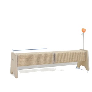 Poste de escalada para gatos de madera con rascador de sisal de 76.2 cm de largo, juguete duradero para mascotas de interior. - Product Image 2