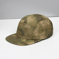 Gorra Retro 65% Poliéster 35% Algodón para Campamento y Senderismo, con Estampado Digital Verde Camuflaje, Visera Plana, Estilo Trucker, con Logotipo Personalizado