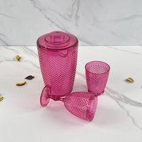 Pichet à bière en plastique acrylique écologique avec poignée verres à boire avec cruche assortie