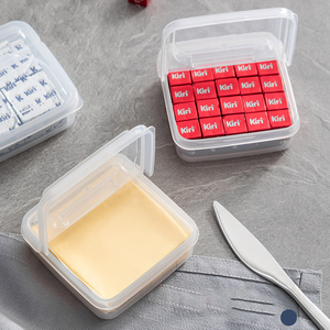 Contenedor de almacenamiento de alimentos de plástico, herramienta de almacenamiento de cocina, juego de caja de conservación de queso de grado alimenticio con tapas - Product Image 1