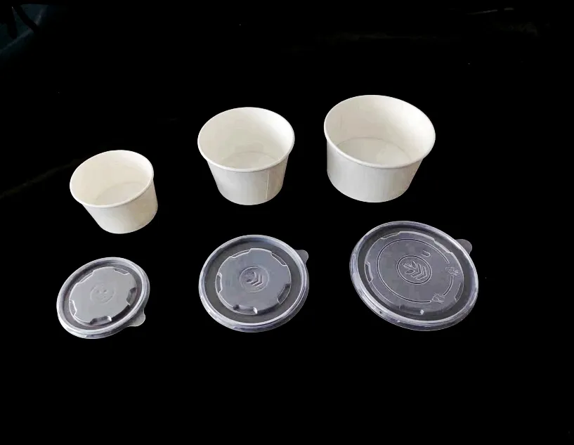 Transparent PP PET plastic flat clear lids paper bowl covers supplier