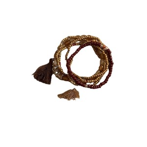 Style bohème multicouche perlé Bracelet femme été National vent lumière luxe niche Vintage main ensemble de bijoux en gros - Product Image 5