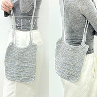 Fil argenté torsadé de 1 mm, 100 g/rouleau, environ 200 m, matériau de tricot manuel DIY pour la fabrication de pochettes argentées