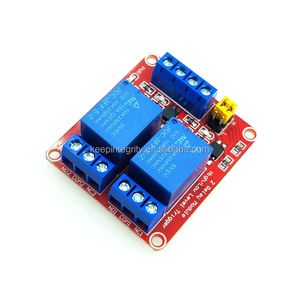 โมดูลรีเลย์ 2 ช่อง 5V 12V พร้อมออปโตคัปเปลอร์ แยกสัญญาณ บอร์ดสีแดง - Product Image 4