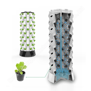 Maceta de torre vertical Sistema de cultivo agrícola Sistema de plántulas hidropónicas Jardín de hierbas hidropónicas Interior - Product Image 1