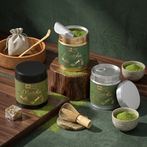 Elegante Lata de Matcha Japonesa, Lata de Metal de Grado Alimenticio para Té, Latas Personalizadas para una Marca Premium de Matcha, Lata de Matcha 60x68 - Product Image 6