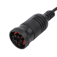 Conector de enchufe macho de 16 pines hembra a J1939 9P OBD2 OBD Eld Cable para lector de código