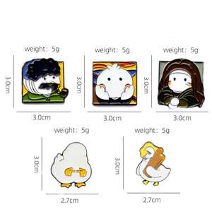 Wsnbwye Badges et patchs épinglette en métal Badge émail dur mauvais œil épingle en émail personnalisé Badge en métal moulage en résine - Product Image 4