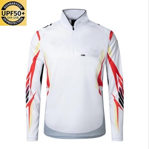 Camisetas de manga larga con protección solar UPF 50+ para hombre, camisetas con cremallera para senderismo, pesca y actividades al aire libre con protección UV. - Product Image 5