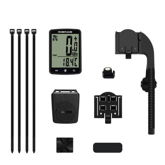 RIDERACE 2.4 Inch Bicycle Computer Large Screen Speedometer Wireless Wired Waterproof Sensor Road Cycling Odometer Bike Computer
