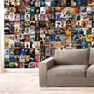 Papel Tapiz Autoadhesivo de PVC con Diseño de Collage de Películas Famosas para Pared - Product Image 1