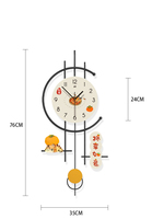 Horloge murale créative de style chinois, horloge murale numérique moderne avec pendule en forme de tigre, pour salon