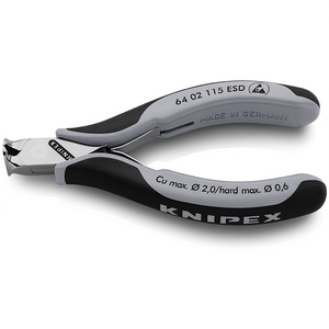 Coupe-fil Knipex ESD 64 02 115 Cuivre Max 2,0 mm Dureté Max 0,6 mm Fabriqué en Allemagne - Product Image 1