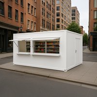 Magasin de conteneurs pop-up avec panneaux imperméables conçu sur mesure pour petit stand de commerce de détail avec emballage plat