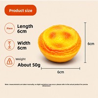 Bloc de construction en forme de tarte aux œufs, boule artisanale, son ASMR, bruit craquant et grincant, bloc de construction à presser, jouet anti-stress souple, vente en gros