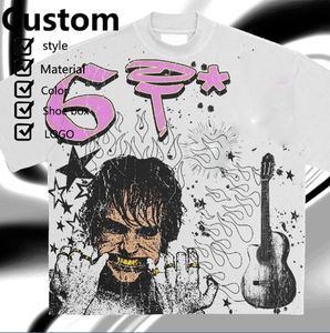 เสื้อยืดหลวมๆสไตล์สตรีทแบบสั่งทำปกสองชั้น - Product Image 4