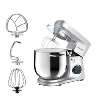 Robot Pâtissier Électrique Multifonction 11L en Acier Inoxydable 1700W pour Usage Domestique – Batteur à Crème, Fouet à Œufs, Mixeur Alimentaire sur Socle/Plan de Travail