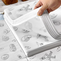 Papier d'emballage personnalisé pour pain sandwich hamburger Papier sulfurisé écologique Papier sulfurisé Papier alimentaire jetable huilé
