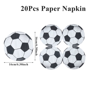 Serviettes en forme <span class=keywords><strong>de</strong></span> ballon <span class=keywords><strong>de</strong></span> football jetables, serviettes à thème <span class=keywords><strong>de</strong></span> football pour les fêtes sportives, fournitures pour les anniversaires sportifs, décorations pour les jours <span class=keywords><strong>de</strong></span> match - Product Image 5
