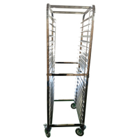 Chariot utilitaire de service alimentaire OEM DOM Xiangying en acier inoxydable commercial avec 20 plateaux à pains, chariot à roulettes