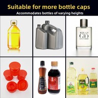 Machine de capsulage semi-automatique pneumatique pour bouteilles de sauce soja et bidons d'huile en plastique, 16 kg, type à pression, capsuleuse à clipser