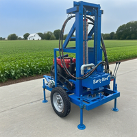 Machine compacte de forage de puits, moteur diesel, machine de forage d'eau sur roues, équipement portable pour puits d'eau