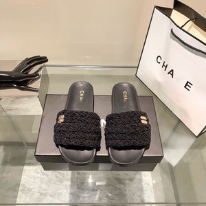 2022 Nieuwe Handgemaakte Bead String Geweven Vrouwen Zachte Zool Huis Casual <span class=keywords><strong>Slides</strong></span> Pure Kleur Indoor Slippers - Product Image 6