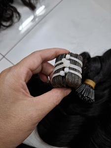 ผมต่อแบบ I-Tip ขายส่ง ผมแท้ธรรมชาติ ผมต่อแบบ I-Tip  แบบ Double Drawn  ผมเวอร์จิ้นเคราตินแท้  ผมแท้สีธรรมชาติ - Product Image 2
