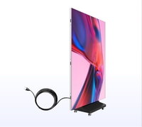 Écran d'affichage publicitaire LED portable, pliable en trois parties, pour intérieur, HDR10+, luminosité 600 cd, gamme de couleurs P3, haute luminosité
