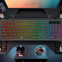 Clavier de jeu filaire Hotswap rétroéclairé 105 touches mécaniques avec interrupteurs Cherry Kailh Body Blue pour ordinateur de bureau CMK-2542