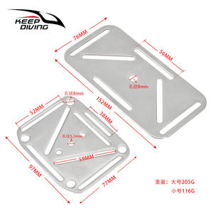 KEEP DIVING Plongée à la dérive Connexion de sangle dorsale en acier inoxydable 316 Plaque d'acier perforée Multi-spécifications Latéral - Product Image 4