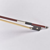 Musical Instrument Customized Real Horse Hair White Pearl Inlaid Brazilwood Violin Bow