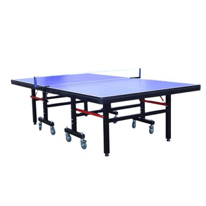 Table de tennis de table pliable pour sport mobile, taille standard 274 cm, table de <span class=keywords><strong>ping</strong></span>-<span class=keywords><strong>pong</strong></span> d'intérieur avec construction en MDF à 8 roues - Product Image 2