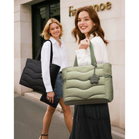 Sac fourre-tout OEM à 12 compartiments, imperméable, pour ordinateur portable, lavable, rembourré, avec poche pour gobelet, pour femmes, bureau, voyage