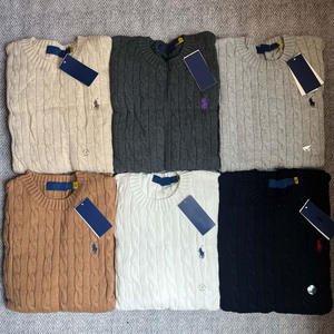 Maglione Invernale da Uomo <span class=keywords><strong>in</strong></span> Lana Grossa <span class=keywords><strong>di</strong></span> Alta Qualità con Stampa a Scarico, Collo a V, Maniche Lunghe, Lavorato a Maglia, Senza Stiratura, <span class=keywords><strong>in</strong></span> <span class=keywords><strong>Filo</strong></span> <span class=keywords><strong>di</strong></span> <span class=keywords><strong>Cotone</strong></span> - Product Image 2