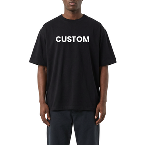 T-shirt pour homme en coton 100% de qualité supérieure, design solide et luxueux, poids lourd, coupe ample, écologique - Product Image 1