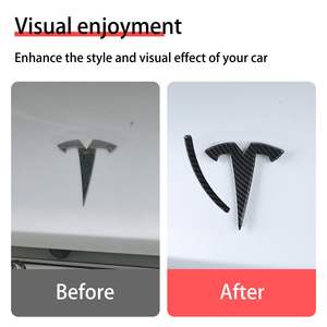 Logo décalcomanie accessoires ABS <span class=keywords><strong>emblème</strong></span> Blackout couverture autocollant <span class=keywords><strong>emblème</strong></span> pour <span class=keywords><strong>Tesla</strong></span> modèle 3 Y 2024 2023 2022 2021 2020 - Product Image 2