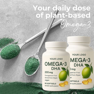 תוסף תזונה טבעוני מבוסס צמחים של אומגה <span class=keywords><strong>3</strong></span> DHA, כמוסות רכות 200 מ\\\"ג, מוסמך ISO, למבוגרים, לבריאות הלב, העצם והמערכת החיסונית - Product Image 4
