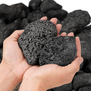 Vente en gros de pierres de lave naturelles poreuses de 0,8 à 1,2 pouces, pierres décoratives réutilisables pour foyer intérieur/extérieur et barbecue à gaz - Product Image 2