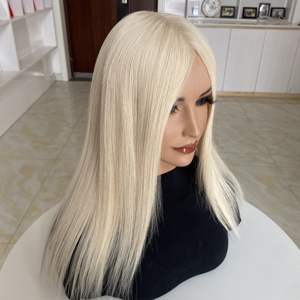 Postizo de Cabello Humano Natural de 8.5x9 Pulgadas, Color Castaño Oscuro, Base Mono, 100% Cabello Humano Virgen, Aspecto Natural, Media Peluca para Mujeres con Pérdida de Cabello - Product Image 3