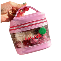 À la mode Double Couches PVC Maquillage Sac Étanche Fermeture À Glissière Cosmétique Sac Étanche Maquillage Cas
