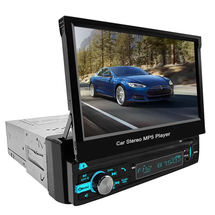 DVD Player 1din xe kỹ thuật số phương tiện truyền thông đài phát thanh có thể thu vào màn hình cảm ứng hiển thị autoradio Stereo MP5 Video Xe đa phương tiện DVD Player