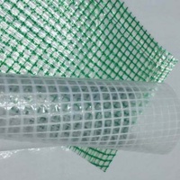 Bâche en tissu grillagé PE vert 180 g/m² - Imperméable, transparente, en polyéthylène, moulée par injection, découpée, stabilisée aux UV