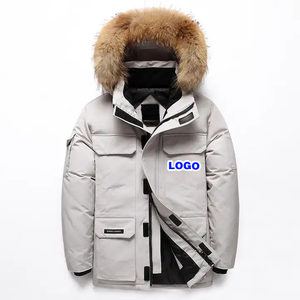 Veste d'hiver en duvet d'oie de haute qualité avec grand col en fourrure, style canadien original, grande taille pour hommes, vêtements d'extérieur pour femmes - Product Image 5