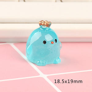 Nouveau Spot Supply Petit Dessin Animé Lumineux Couronne Poulet Résine Charme DIY Bijoux Accessoires - Product Image 5